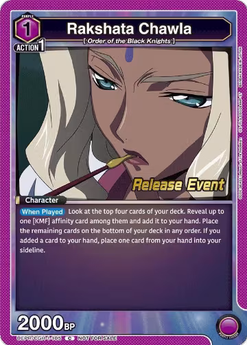 Rakshata Chawla (105) (UEPR/CGH-1-105), CODE GEASS: Lelouch of the Rebellion Release Event Cards — Union Arena card price