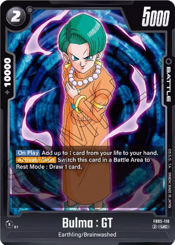 Bulma : GT (FB05-110), New Adventure — DB Fusion card price