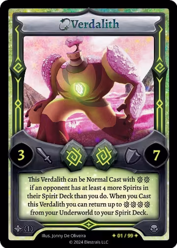 Verdalith (Serialized) (/99), Shattered Stars Chapter 2 [SS2] — Elestrals card price