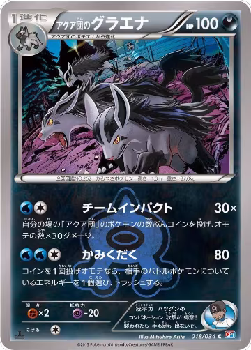 Team Aqua's Mightyena (018/034), Magma Gang vs Aqua Gang: Double Crisis — Pokémon JP card price