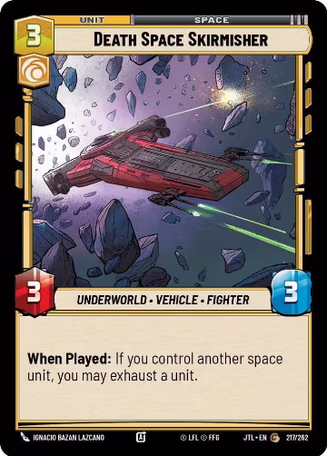 Death Space Skirmisher (217/262), Jump to Lightspeed — Star Wars card price