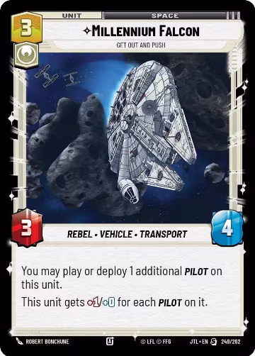 Millennium Falcon - Get Out And Push (249/262), Jump to Lightspeed — Star Wars card price