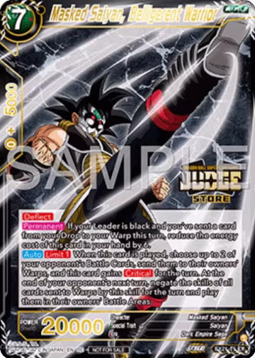 Masked Saiyan, Belligerent Warrior (Judge Pack Vol.16) (Store) (EX21-15), Judge Promotion Cards — DB Super card price