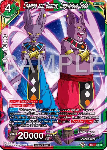 Champa and Beerus, Capricious Gods (Championship 2024 Finals Pack) (DB1-088), Tournament Promotion Cards — DB Super card price