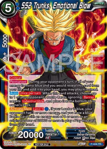 SS2 Trunks, Emotional Blow (Championship 2024 Finals Pack) (P-454), Tournament Promotion Cards — DB Super card price