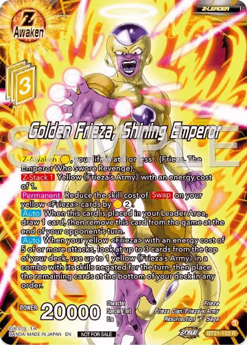 Golden Frieza, Shining Emperor (Championship 2024 Finals Zenkai Pack) (BT21-102), Tournament Promotion Cards — DB Super card price