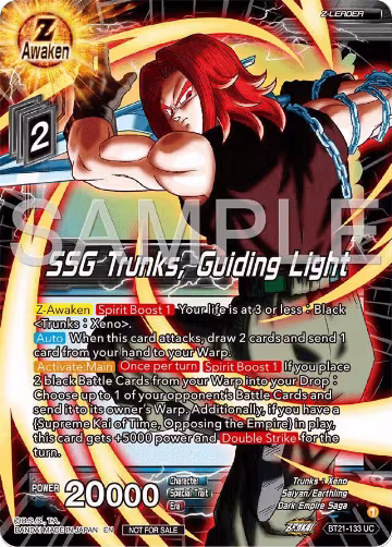 SSG Trunks, Guiding Light (Championship 2024 Finals Zenkai Pack) (BT21-133), Tournament Promotion Cards — DB Super card price