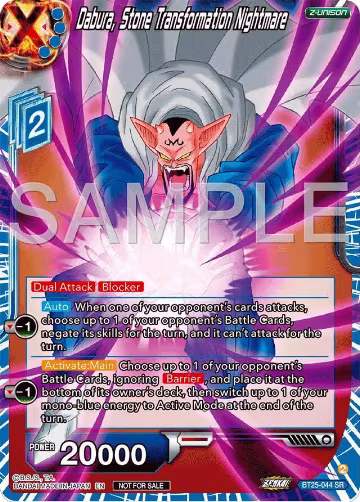 Dabura, Stone Transformation Nightmare (Championship 2024 Finals Zenkai Pack) (BT25-044), Tournament Promotion Cards — DB Super card price