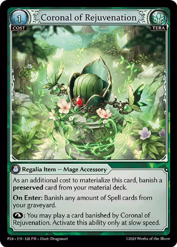 Coronal of Rejuvenation (128), Promotional Cards — Grand Archive card price