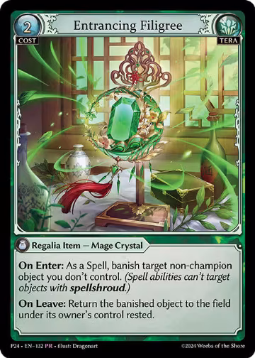 Entrancing Filigree (132), Promotional Cards — Grand Archive card price