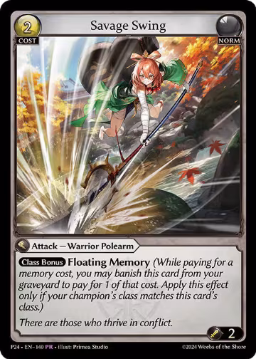 Savage Swing (140), Promotional Cards — Grand Archive card price