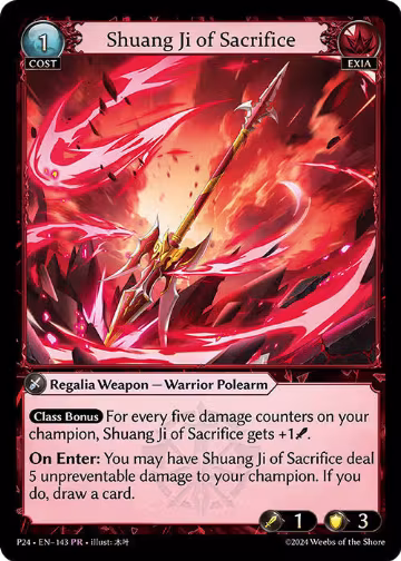 Shuang Ji of Sacrifice (143), Promotional Cards — Grand Archive card price