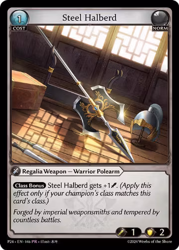 Steel Halberd (146), Promotional Cards — Grand Archive card price