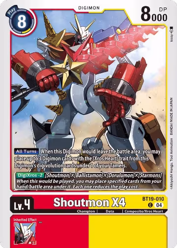 Shoutmon X4 (BT19-010 C), Release Special Booster 2.5 — Digimon card price