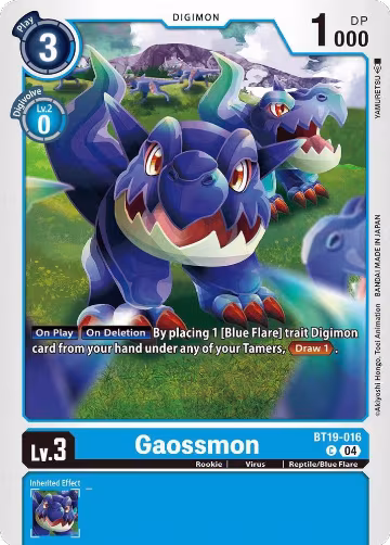 Gaossmon (BT19-016 C), Release Special Booster 2.5 — Digimon card price