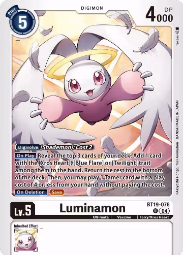 Luminamon (BT19-076 U), Release Special Booster 2.5 — Digimon card price