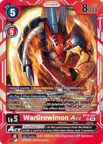 WarGrowlmon ACE (BT19-011 SR), Release Special Booster 2.5 — Digimon card price