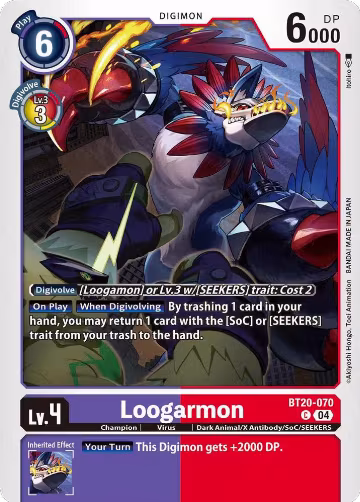 Loogarmon (BT20-070 C), Release Special Booster 2.5 — Digimon card price