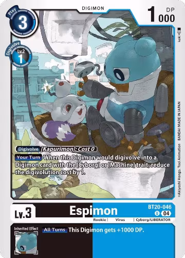 Espimon (BT20-046 U), Release Special Booster 2.5 — Digimon card price
