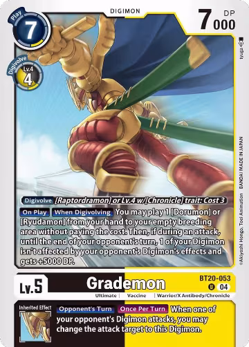 Grademon (BT20-053 U), Release Special Booster 2.5 — Digimon card price