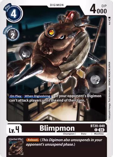 Blimpmon (BT20-049 C), Release Special Booster 2.5 — Digimon card price