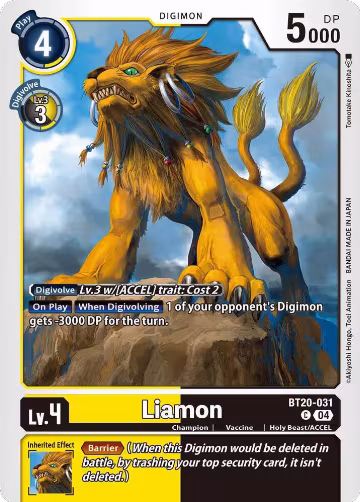 Liamon (BT20-031 C), Release Special Booster 2.5 — Digimon card price