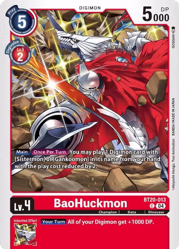 BaoHuckmon (BT20-013 C), Release Special Booster 2.5 — Digimon card price