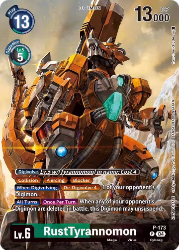 RustTyrannomon (Update Pack 2025) (P-173 P), Release Special Booster 2.5 — Digimon card price