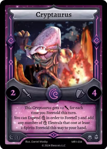 Cryptaurus (MR1-034), Moonrise — Elestrals card price