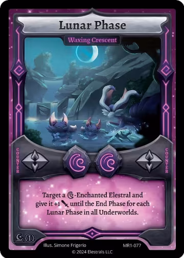 Lunar Phase - Waxing Crescent (MR1-077), Moonrise — Elestrals card price