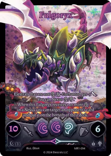 Fulgoryx (Full Art) (MR1-094), Moonrise — Elestrals card price