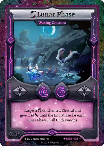 Lunar Phase - Waxing Crescent (Stellar) (MR1-121), Moonrise — Elestrals card price