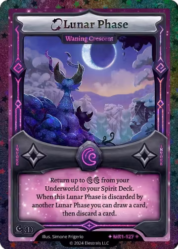 Lunar Phase - Waning Crescent (Stellar) (MR1-127), Moonrise — Elestrals card price