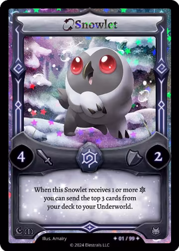Snowlet (Serialized) (/99), Moonrise — Elestrals card price