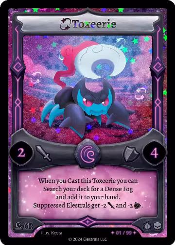 Toxeerie (Serialized) (/99), Moonrise — Elestrals card price