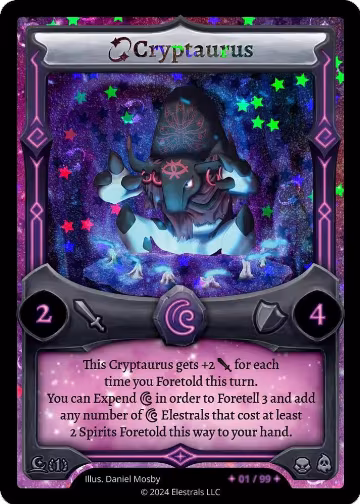 Cryptaurus (Serialized) (/99), Moonrise — Elestrals card price