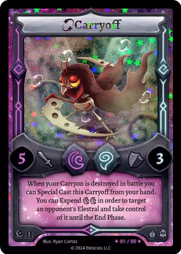Carryoff (Serialized) (/99), Moonrise — Elestrals card price