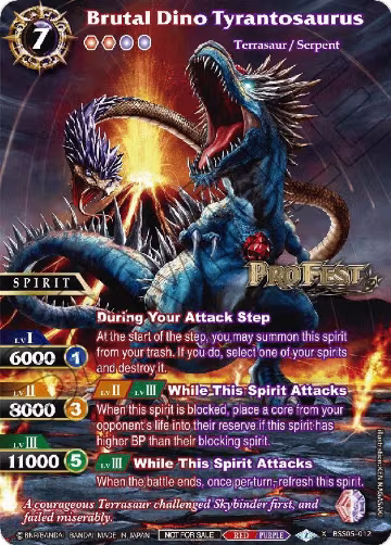 Brutal Dino Tyrantosaurus (Pro Fest X Rare Special Pack Vol. 2) (BSS05-012), Battle Spirits Saga Promo Cards — Battle Spirits card price