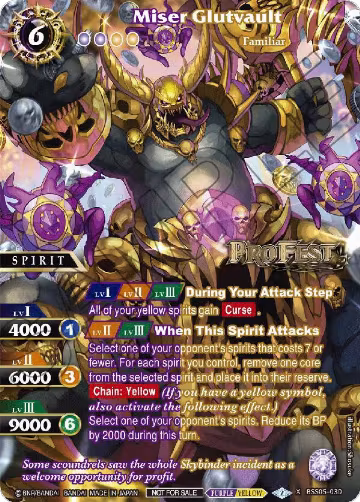 Miser Glutvault (Pro Fest X Rare Special Pack Vol. 2) (BSS05-030), Battle Spirits Saga Promo Cards — Battle Spirits card price