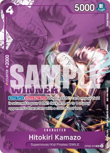 Hitokiri Kamazo (Winner Pack 2025 Vol. 1) (OP06-076), One Piece Promotion Cards — One Piece card price