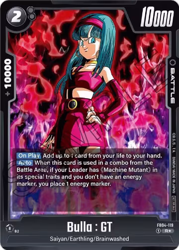 Bulla : GT (Tournament Pack 05) (FB04-119), Tournament and Championship Promos — DB Fusion card price