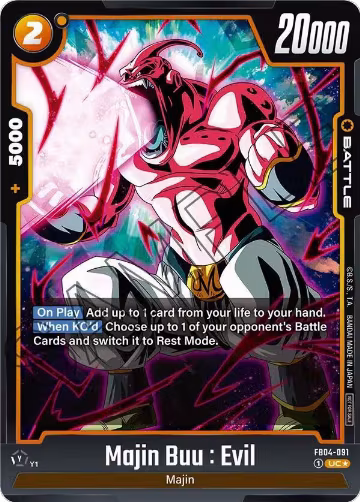 Majin Buu : Evil - FB04-091 (Tournament Pack 05) (FB04-091), Tournament and Championship Promos — DB Fusion card price