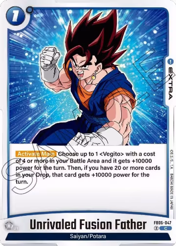 Unrivaled Fusion Father (FB05-047), New Adventure — DB Fusion card price