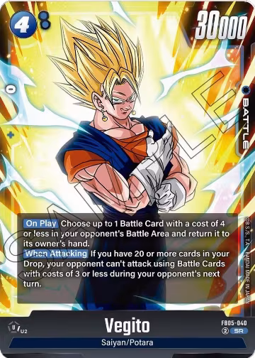 Vegito - FB05-040 (FB05-040), New Adventure — DB Fusion card price