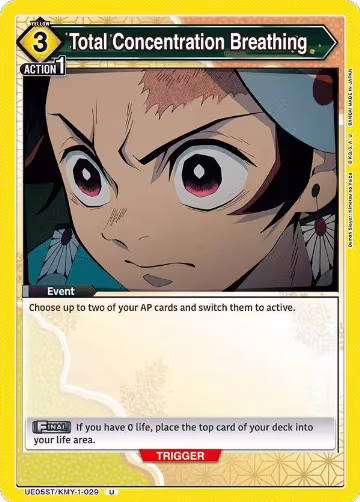 Total Concentration Breathing (UE05ST/KMY-1-029), Demon Slayer: Kimetsu no Yaiba Starter Deck — Union Arena card price
