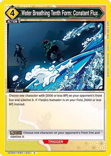 Water Breathing Tenth Form: Constant Flux (UE05ST/KMY-1-033), Demon Slayer: Kimetsu no Yaiba Starter Deck — Union Arena card price