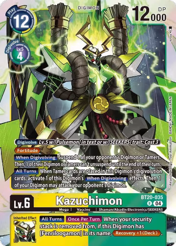 Kazuchimon (BT20-035 R), Release Special Booster 2.5 — Digimon card price