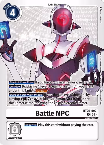 Battle NPC (BT20-092 U), Release Special Booster 2.5 — Digimon card price