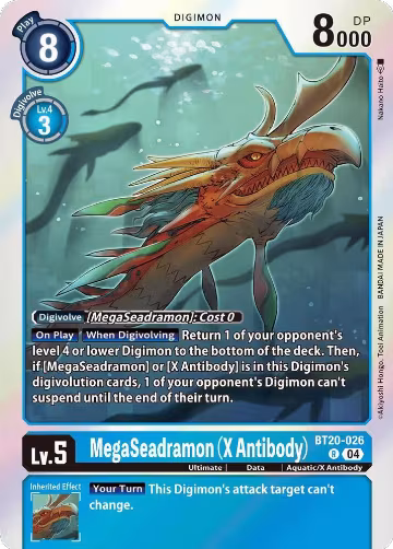 MegaSeadramon (X Antibody) (BT20-026 R), Release Special Booster 2.5 — Digimon card price