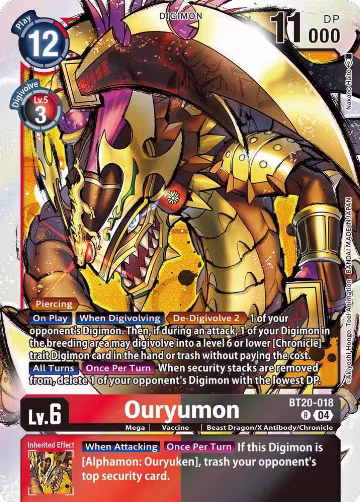 Ouryumon (BT20-018 R), Release Special Booster 2.5 — Digimon card price